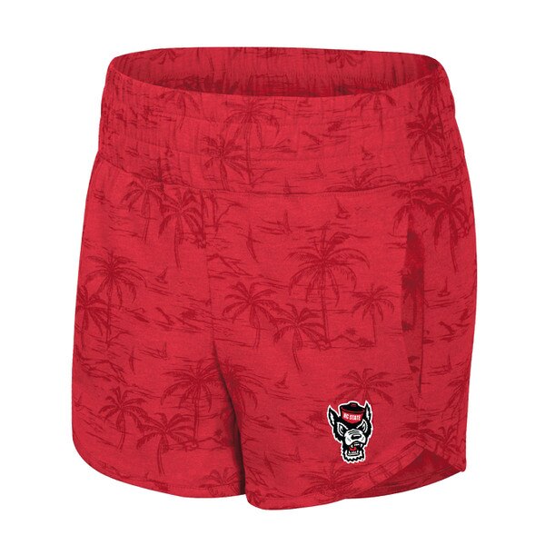 Red Youth Girls High-Waisted Shorts